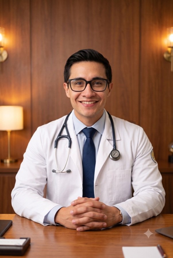 Dr. Carlos Jesús Barrera Alonzo en consultorio